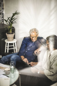 People sitting in restaurant