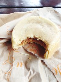 Close-up of bread on table