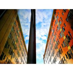 Low angle view of buildings against sky