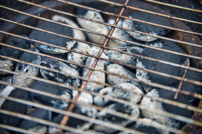 Full frame shot of barbecue grill