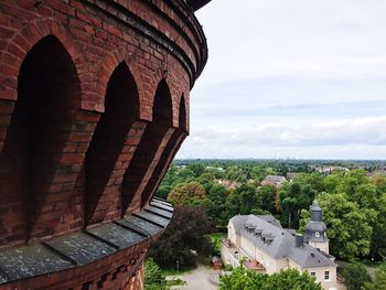 View of historical building against cloudy sky