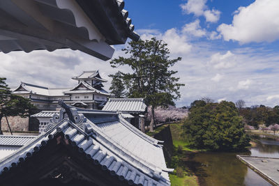 Low angle view of buildings against sky