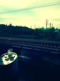 Railroad tracks against sky