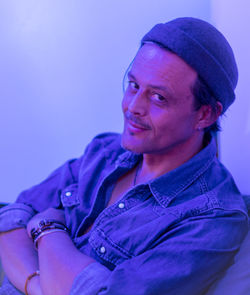 Portrait of young man looking away