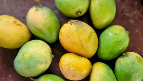 High angle view of fruits for sale in market