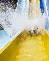 Close-up of water burst at water playground