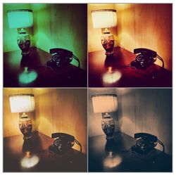 Digital composite image of man holding wine