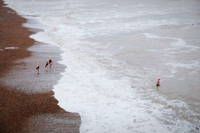 View of people on beach