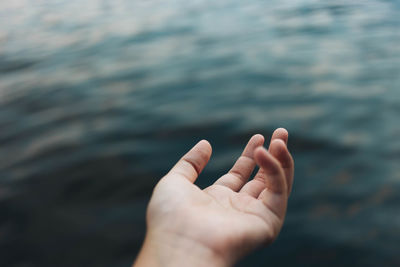 Close-up of human hand