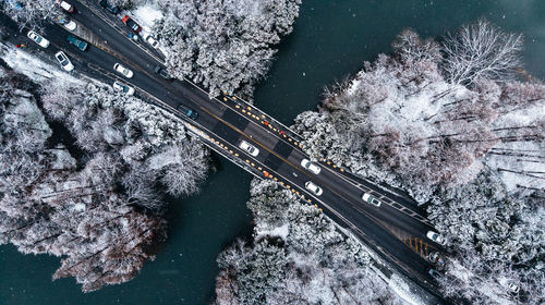 Snow in hangzhou city