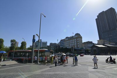 City street against sky