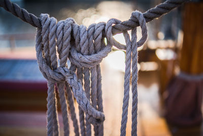 Close-up of ropes