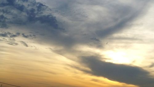 Low angle view of clouds in sky