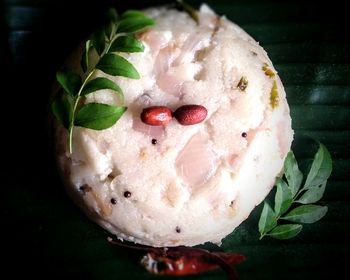 High angle view of dessert