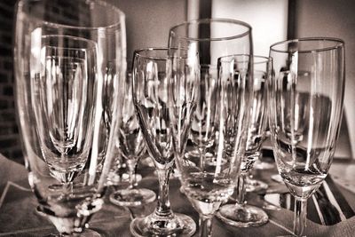 Close-up of wine glass on table