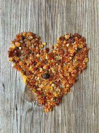 Directly above shot of berries on wood