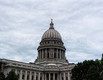 Low angle view of temple building against sky