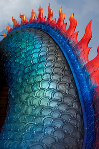 Close-up of multi colored pattern on wall of building