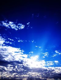 Low angle view of clouds in sky