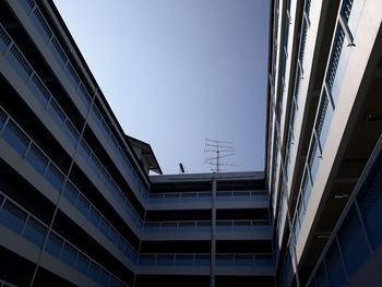 Modern buildings against clear sky