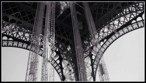 Low angle view of eiffel tower