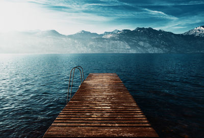 Empty pier over sea