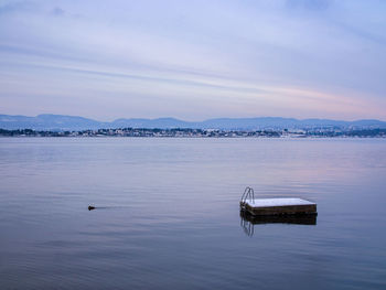 View of boats in lake