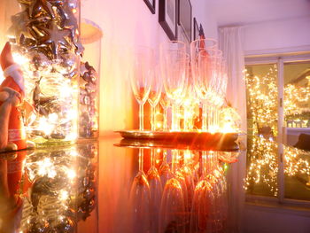 View of illuminated room