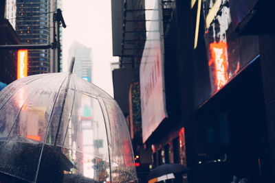 Rainy day at times square