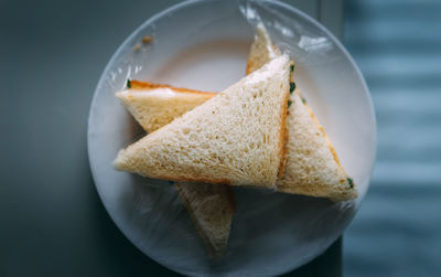 Close-up of bread in plate