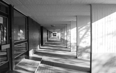 Empty corridor of building