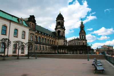 Exterior of building against sky in city