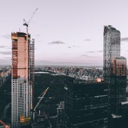 View of skyscrapers in city