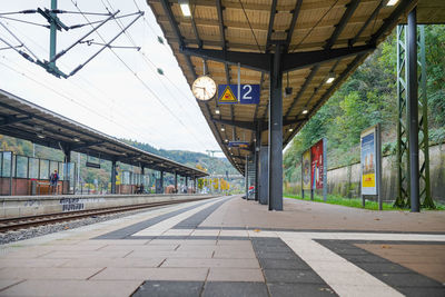 View of railroad station platform