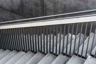 High angle view of empty staircase