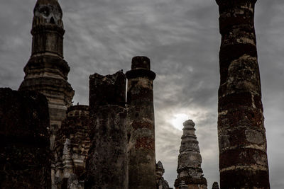 View of old temple against sky