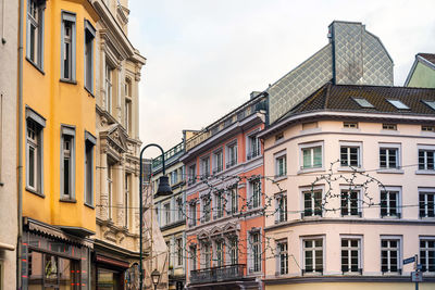 Low angle view of buildings in city