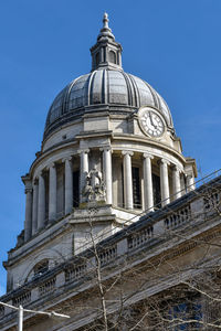 View of the dome of nottingham city council house located in the heart of nottingham city england.