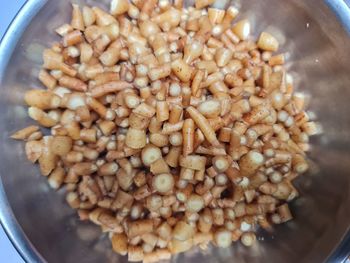 High angle view of breakfast in bowl