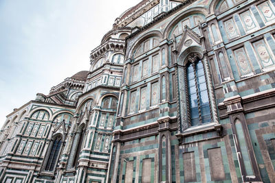 Facade of the beautiful florence cathedral consecrated in 1436