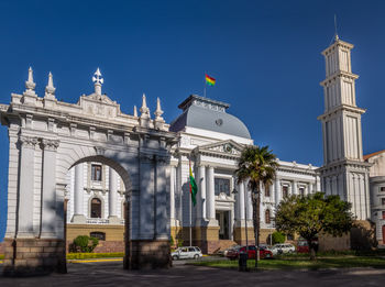 Low angle view of historical building