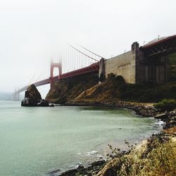 View of bridge over river