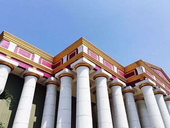 Low angle view of columns of building