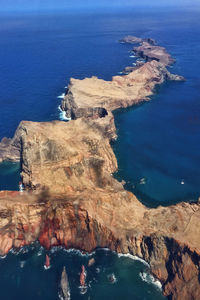 High angle view of beach