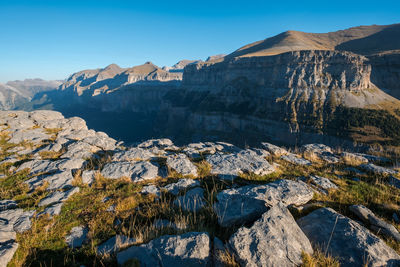 Scenic view of snowcapped mountain against sky