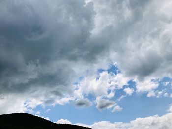 Low angle view of cloudy sky