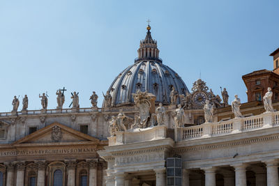  michelangelo's dome seen from outside st. peter's basilica