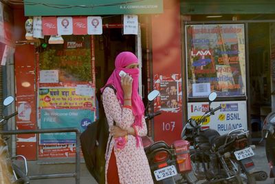 Woman standing in store