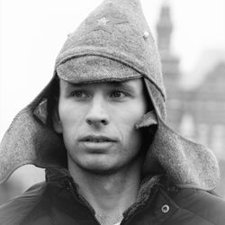 Close-up portrait of young man