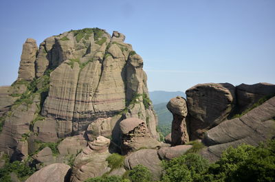 Rock formations on mountain